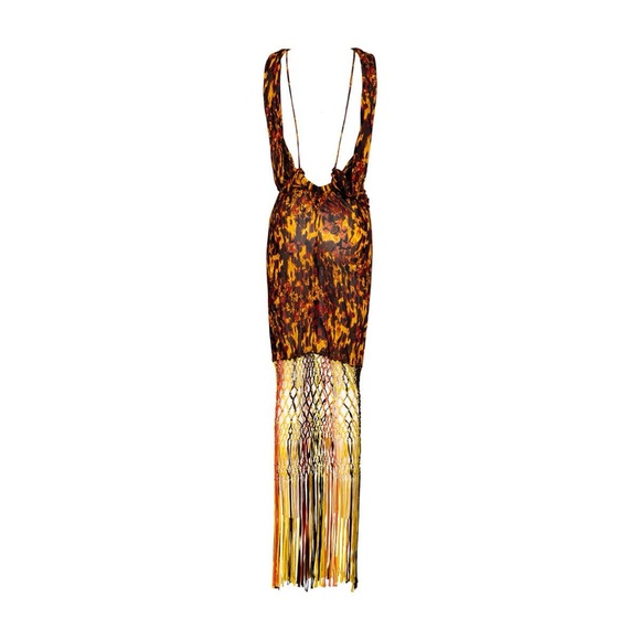 Jean Paul Gaultier S/S 2005 Tortoiseshell Print Halter Mini Dress – Runway Piece - Picture 7 of 17